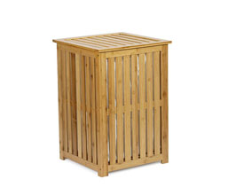 17.7363.0008 - Καλάθι απλύτων, ξύλο bamboo, (εσωτερικά ύφασμα βαμβάκι)

