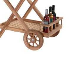 21.7308.0011: Τρόλευ βοηθητικό σερβιρίσματος, in-out, ξύλο teak