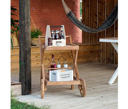 21.7308.0011: Τρόλευ βοηθητικό σερβιρίσματος, in-out, ξύλο teak