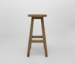 21.7313.0090: Bar stool ξύλο Recycled Teak, (κάθισμα Δ.35)