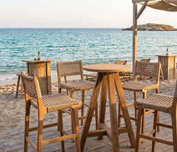 21.7313.0091: τραπέζι bar ξύλο recycled teak (διαμ. Καπακιού 60εκ, πάχος 3εκ.)