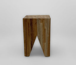 21.7313.0098: Side Table - stool in-out, ξύλο recycled teak μασίφ
