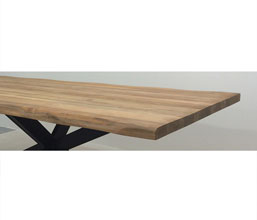 21.7313.0115: 160Χ80 καπάκι ξύλο recycled teak μασίφ για τραπέζι, κατάλληλο για εξωτερικό και εσωτερικό χώρο, πάχος 5εκ., με ακανόνιστο τελείωμα στις 2 πλευρές