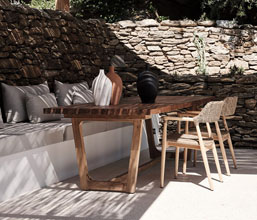 21.7313.0121: 260Χ100 τραπέζι in-out ξύλο recycled teak, καπάκι  πάχος 5εκ.