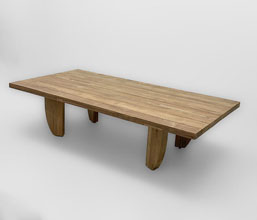 21.7313.0247: Coffee table in-out, ξύλο Recycled Teak masif, καπάκι πάχος 4εκ