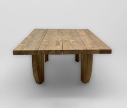 21.7313.0247: Coffee table in-out, ξύλο Recycled Teak masif, καπάκι πάχος 4εκ