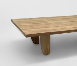 21.7313.0247: Coffee table in-out, ξύλο Recycled Teak masif, καπάκι πάχος 4εκ