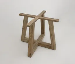 21.7339.0423: 90Χ90 βάση ξύλο teak για καπάκι 110εκ., 120εκ., 130εκ.