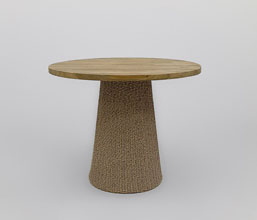 21.7339.0459: Δ.42, 63Υ βάση τραπεζιού πλεκτή με twisted wicker χρώμα natural