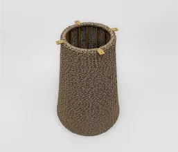 21.7339.0522: Δ.43, 63Υ Βάση τραπεζιού πλεκτή με twisted wicker χρώμα καφέ