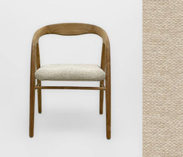 21.7339.0523: Πολυθρόνα  ξύλο Teak, ύφασμα olefin (ύψος καθίσματος 46εκ)