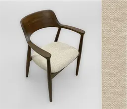 21.7339.0556: Πολυθρόνα Cresto ξύλο Teak χρώμα marron, κάθισμα ύφασμα olefin (ύψος καθίσματος 46εκ.)