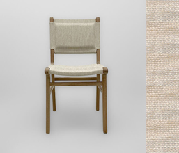 21.7339.0624: Καρέκλα Syros indoor- outdoor, ξύλο teak με ύφασμα αδιάβροχο κατάλληλο για εξωτερικό χώρο, χρώμα μπεζ. Εσωτερικό πλάτης και καθίσματος με Quick Dry Foam (ύψος καθίσματος 47εκ.)