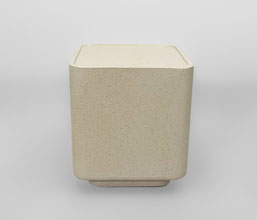 21.7378.0090: side table in-out, fiber cement, Lava finish matt, χρώμα μπεζ