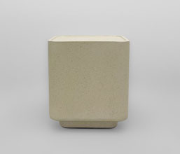 21.7378.0090: side table in-out, fiber cement, Lava finish matt, χρώμα μπεζ