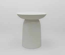 21.7378.0097 - side table in-out, fiber cement, smooth matt finish, χρώμα off white
