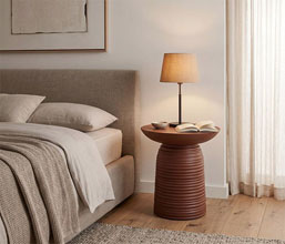 21.7378.0107: Side table fiber cement, matt finish