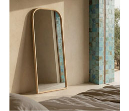 22.7234.0110: καθρέπτης φυσικό ξύλο (πάχος 2,5εκ)