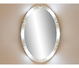 22.7308.0180: καθρέπτης μέταλλο, με φωτάκια led (πάχος 8εκ.)
