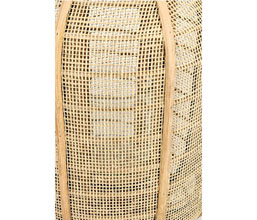 31.7009.0091: φανάρι jute - bamboo  με γυάλινο βάζο για το κερί