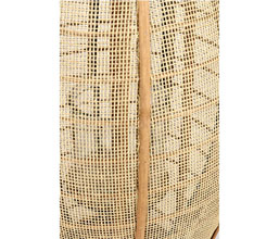 31.7009.0092: φανάρι jute - bamboo  με γυάλινο βάζο για το κερί