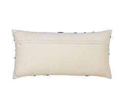 36.7277.0005: διακοσμητικό μαξιλάρι μπεζ με μαύρο ανάγλυφο σιρίτι, (φερμουάρ)