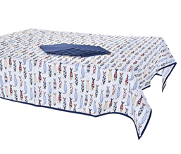 42.7308.0001: Σετ 5τεμ. τραπεζομάντηλο και 4 πετσέτες, βαμβάκι
