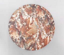 51.0000.0556: coffee table  εσωτερικού χώρου, βάση ξύλο teak καπάκι cement fiberglass σχέδιο marble terracotta ( πάχος 3εκ)