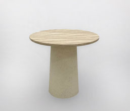 51.0000.0568 - Τραπέζι indoor, βάση Fiber Cement χρώμα μπεζ Lava Finish, καπάκι Fiber Cement marble look, πάχος 3εκ.

