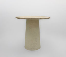 51.0000.0568: Τραπέζι indoor, βάση Fiber Cement χρώμα μπεζ Lava Finish, καπάκι Fiber Cement marble look, πάχος 3εκ.