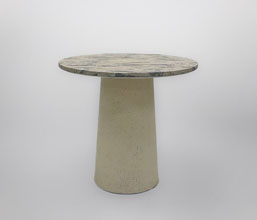 51.0000.0569 - Τραπέζι indoor, βάση Fiber Cement χρώμα μπεζ Lava Finish, καπάκι Fiber Cement marble look μπεζ-γκρι, πάχος 3εκ.


