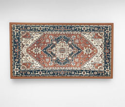 51.0000.0578 - κεφαλάρι διπλό  κρεμαστό με επένδυση κιλίμι και  περιμετρικό ξύλινο πηχάκι 
