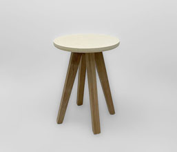 51.0000.0587: Side table in-out, βάση ξύλο teak, καπάκι fiber cement, lava finish, χρώμα μπεζ, αδιάβροχο