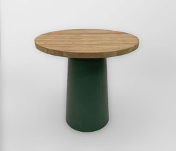 51.0000.0613: Δ.60/70/80/100 ή 70Χ70/80Χ80 Τραπέζι in-out, βάση fiber cement, καπάκι ξύλο recycled teak, πάχος 3εκ. 