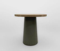 51.0000.0615: Δ.60/70/80/100 ή 70Χ70/80Χ80 Τραπέζι in-out, βάση fiber cement, καπάκι ξύλο recycled teak, πάχος 3εκ. 