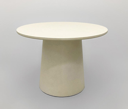51.0000.0626: Δ.160 Τραπέζι in-out, βάση fiber cement lava stone finish χρώμα μπεζ, καπάκι fiber cement light lava stone finsh χρώμα μπεζ, πάχος 3εκ.