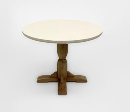 51.0000.0649: Δ.70/80/90 Τραπέζι βάση 1 πόδι ξύλο recycled teak, καπάκι (πάχος 3εκ. ) fiber cement σε διαστάσεις Δ.70, Δ.80, Δ.90