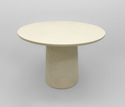 51.0000.0685: Δ.100/110/120/130 Τραπέζι in-out Fiber Cement, Lava Finish όλο μπεζ, καπάκι πάχος 3εκ. Διαστάσεις: Δ100ΧΥ75, Δ110ΧΥ75, Δ120ΧΥ75, Δ130ΧΥ75