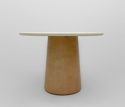 51.0000.0686: Δ100/110/120/130 Τραπέζι in-out, Fiber Cement Lava Finish, βάση χρώμα terracotta ανοιχτό, καπάκι χρώμα μπεζ, πάχος 3εκ. Διαστάσεις: 100Χ75Υ, 110Χ75Υ, 120Χ75Υ, 130Χ75Υ 
